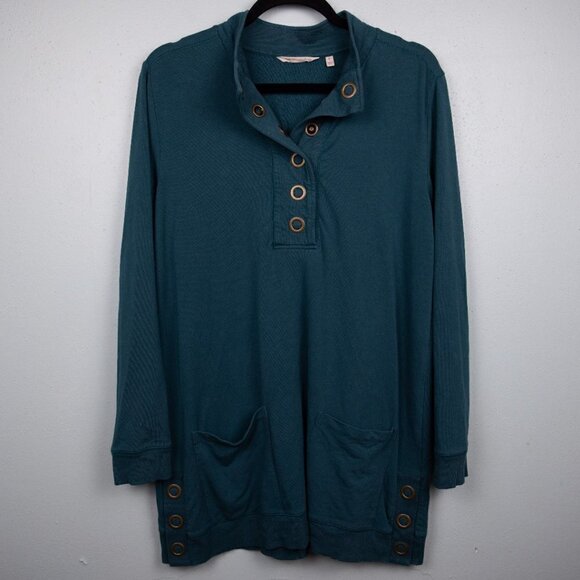 Soft Surroundings Lakshmi emerald tunic top-S - Picture 1 of 5